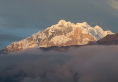 Ghorepani, večerní Annapurna I. (8091 m n.m.)