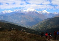 Cesta z Ghorepani do Tadapani, Dhaulagiri