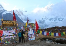 Annapurna Base Camp 4130 m n.m. jsme dobili večer 6. den treku