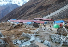 A.B.C. Annapurna Base Camp ve výšce 4130 m n.m.