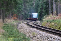 Cestou z Pěkné do Nové Pece - motorák 628 společnosti GW train