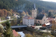 Rožmberk nad Vltavou - pohled od hradu