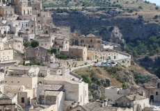 Matera, pohled na část města Sasso Barisano