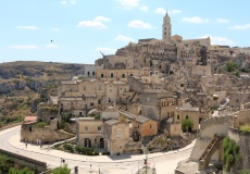 Matera, pohled z vyhlídky Emilio Colombo