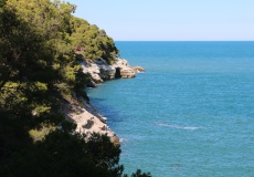 Gargano, Vieste - z vyhlídky nad pláží Cala della Sanguinara