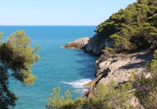 Gargano, Vieste - z vyhlídky nad pláží Cala della Sanguinara