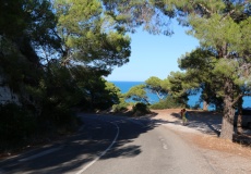 Gargano, Vieste - z vyhlídky nad pláží Cala della Sanguinara