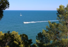 Gargano, Vieste - z vyhlídky nad pláží Cala della Sanguinara