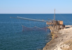 Gargano, Vieste - Trabucco San Lorenzo, stroj na chytání ryb